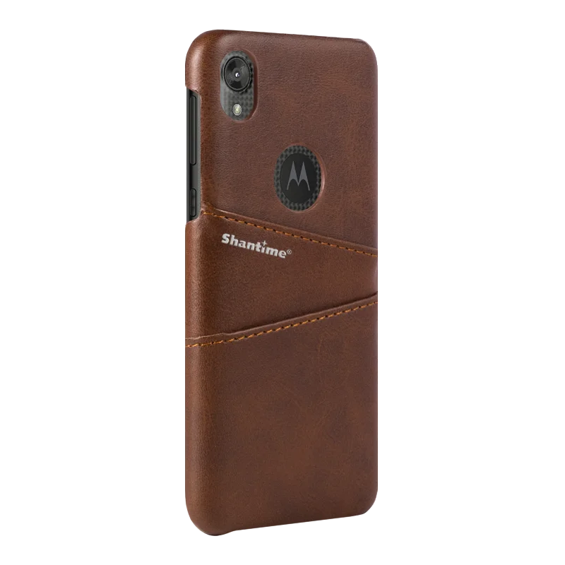 Обложка на заднюю панель из искусственной кожи для Motorola Moto E6 чехол для телефона для Motorola Moto E6 Plus чехол со слотом для карт для Motorola Moto E6S