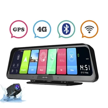 Billige 10INCH Auto DVR Android 8,1 2GB + 32GB ADAS DashCam Spiegel Kamera 4G WIFI GPS Bluetooth Full HD 1080P Video Recorder Montieren