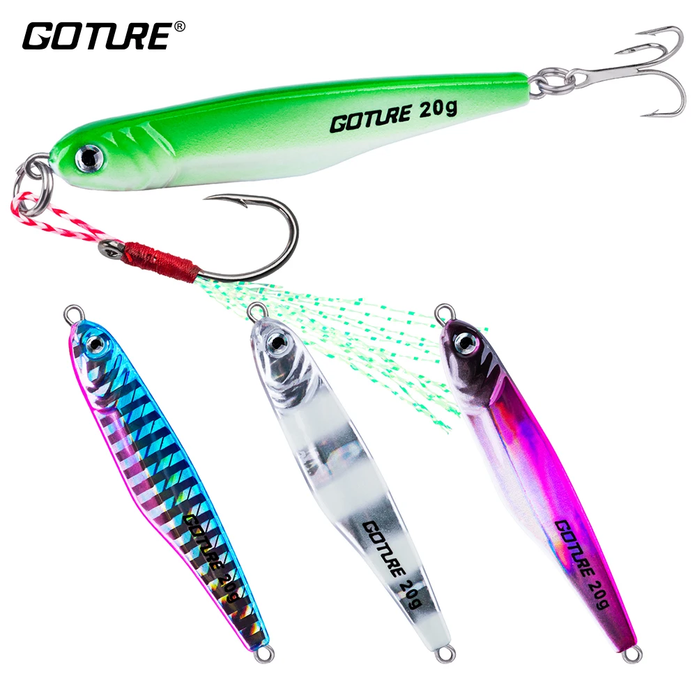 Goture G010 приманка с длинным литьем 15 г 20 30 МИКРО ДЖИГ металлическая ложка свинцовая