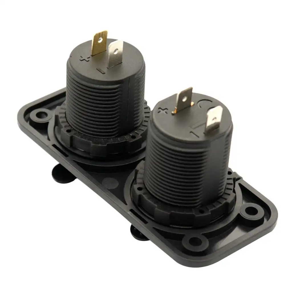 Car Motorcycle 12V-24V USB Charger Socket Panel for Boat / Marine / Mobile Phones, Red LED Lights