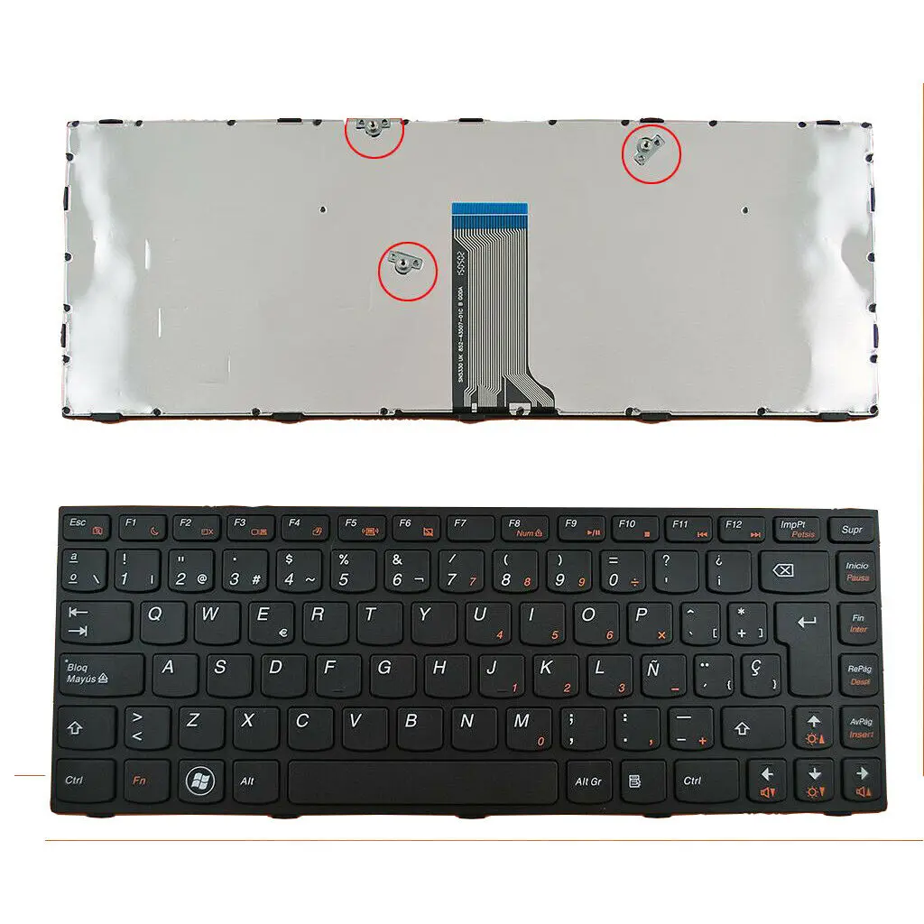 Испанский для lenovo G40-70 T5G1-LAS PK130TG1A15 Клавиатура ноутбука с рамкой SP