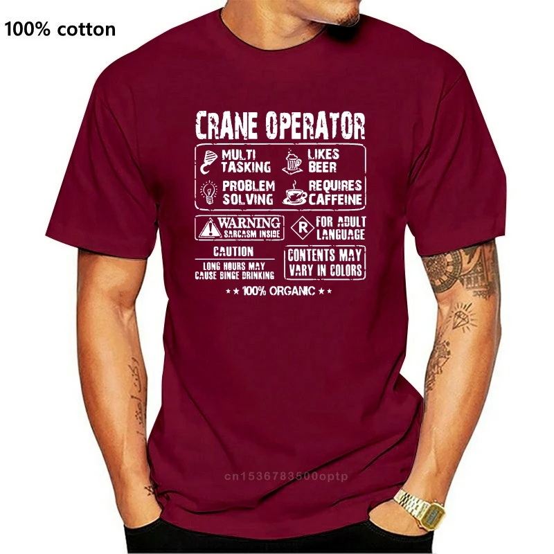 Men's Crane operator - Multi tasking operator t-shirt t shirt printed Short Sleeve  Pattern Crazy Comical shirt