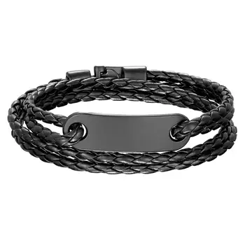 Pulsera de cuero con amuletos multicapa de nueva llegada de Pulseras y brazaletes de gancho fácil para hombres y mujeres de joyería