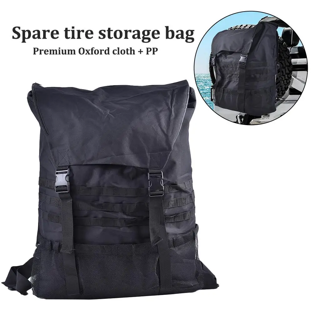 

Soft Tire Trash Bag Storage Portable Practical Car Hanging Open Exterior Durable Leak Proof Garbage Bin Spare For Jeep Wrangler