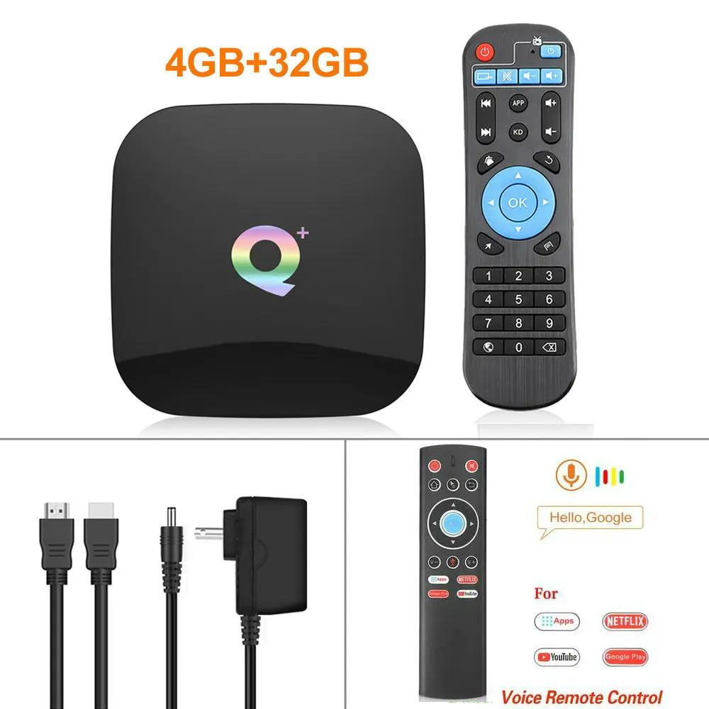 4G32G T1 6K Смарт ТВ приставка Android 9,0 4 Гб ОЗУ 64 Гб ПЗУ Allwinner H6 четырехъядерный USB3.0 2,4G Wifi Youtube Q Plus ТВ приставка медиаплеер 2G16G - Цвет: 4G32G T1