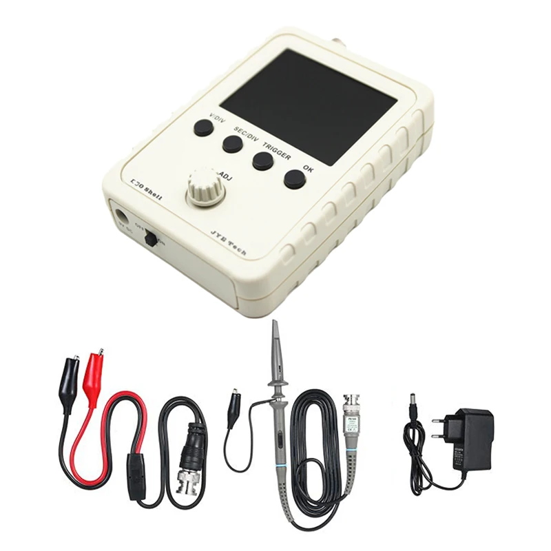 

2.4 Inch TFT DIY Digital Oscilloscope Kit with Power Adapter and BNC-Clip Cable Probe DS0150 (EU Plug)
