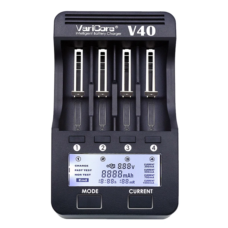 VariCore lcd V40 зарядное устройство 3,7 в 18650 Зарядное устройство 26650 16340 14500 18350 литиевая батарея AA/AAA Ni-MH батарея - Цвет: V40 only charger