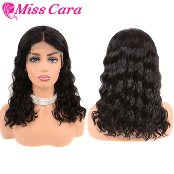 

Miss Cara 8-14 inches Short Bob Wigs Human Hair Lace Front Wigs Remy Brazilian Loose Deep Wigs Pre Plucked For Black Women