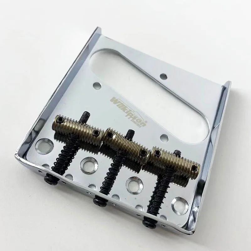 

Wilkinson Chrome Bridge Threaded steel saddles For Tele Electric Guitar