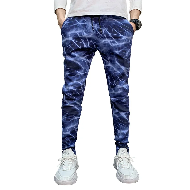 

Large Size Pants Fashion Lightning MEN'S Casual Pants Large Size Slim Fit Long Pants Men's 1608-1
