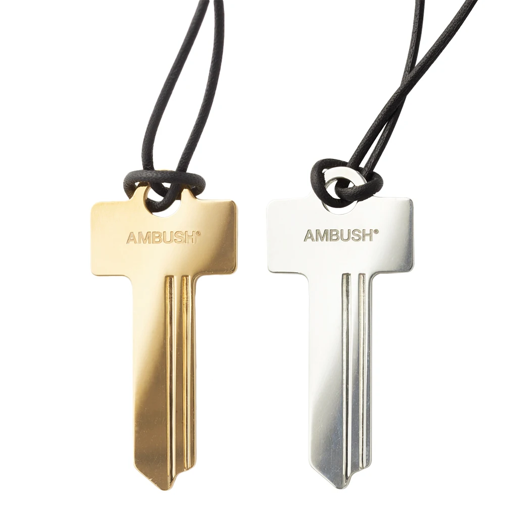 

Statement INS AMBUSH key Pendant Necklace Fashion Bijoux Simple Charm Hip Hop 925 Silver Jewelry For Women Men Cool Gifts