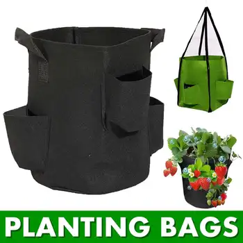 

DIY Non-woven Strawberry Growing Bag Potato Grow Planter Planting Container Bag Vegetable Gardening Jardineria Garden Living Bag
