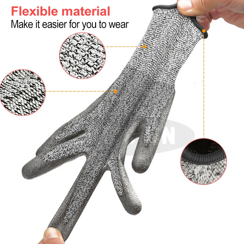 Multi Function Anti Cut Gloves Cut Proof Stab Resistant Stainless Steel Wire Metal Mesh Kitchen Butcher Cut-Resistant Gloves