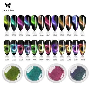 

ANADA 9D Magnetic Cat Eye Nail Glitter Super Shiny Magic Mirror Powder Sand Powders Nail Art Pigment Decorations