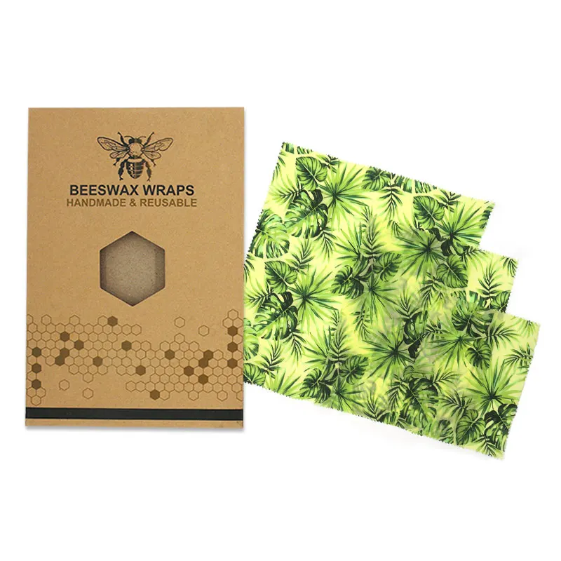 3pcs/set Beeswax Wrap Cloth Fresh Keeping Sets reusable bee beeswax wrap bees wax food wraps Food sealed fresh-keeping cover