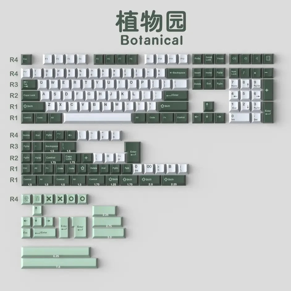 Keycap, 171 Chaves, Perfil de cereja tiro