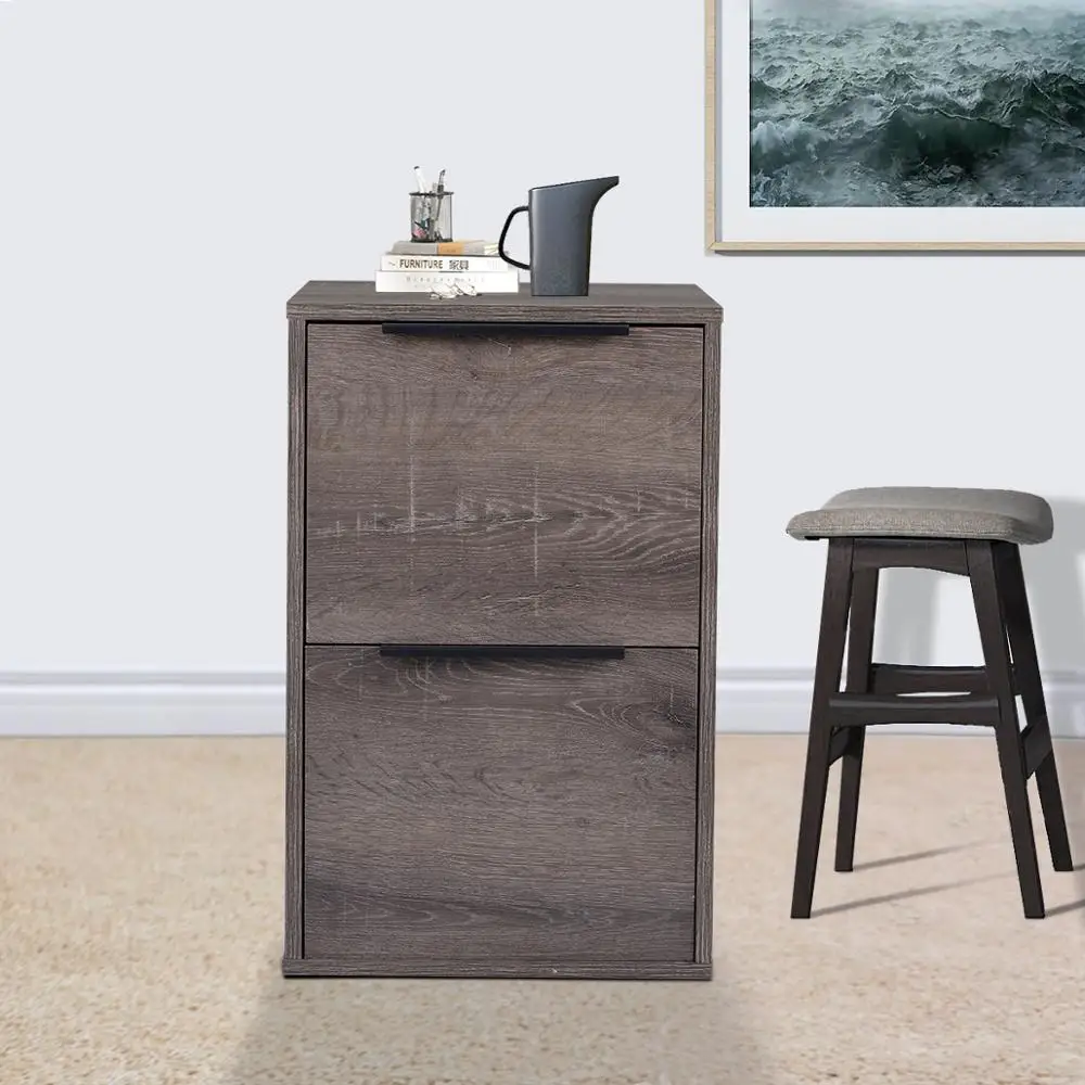 

Tribesigns Filing cabinet with 2 drawers solid wood, suitable for home office, office