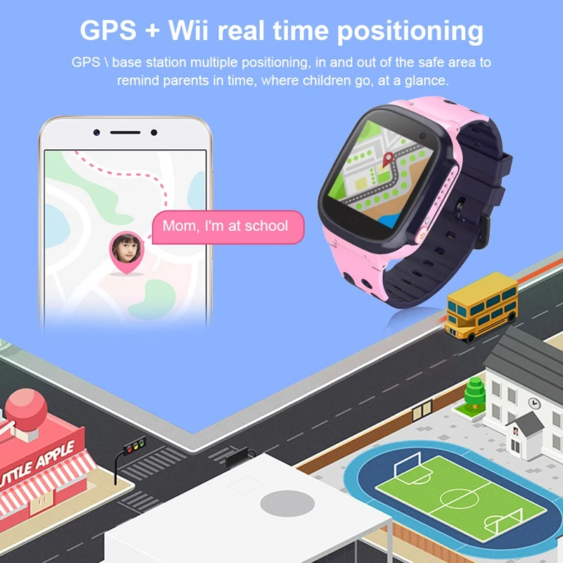 Смарт-часы wifi gps позиционирование sim-карты водонепроницаемый SOS сенсорный экран фонарик трекер расположение вызова Детские A41 умные часы
