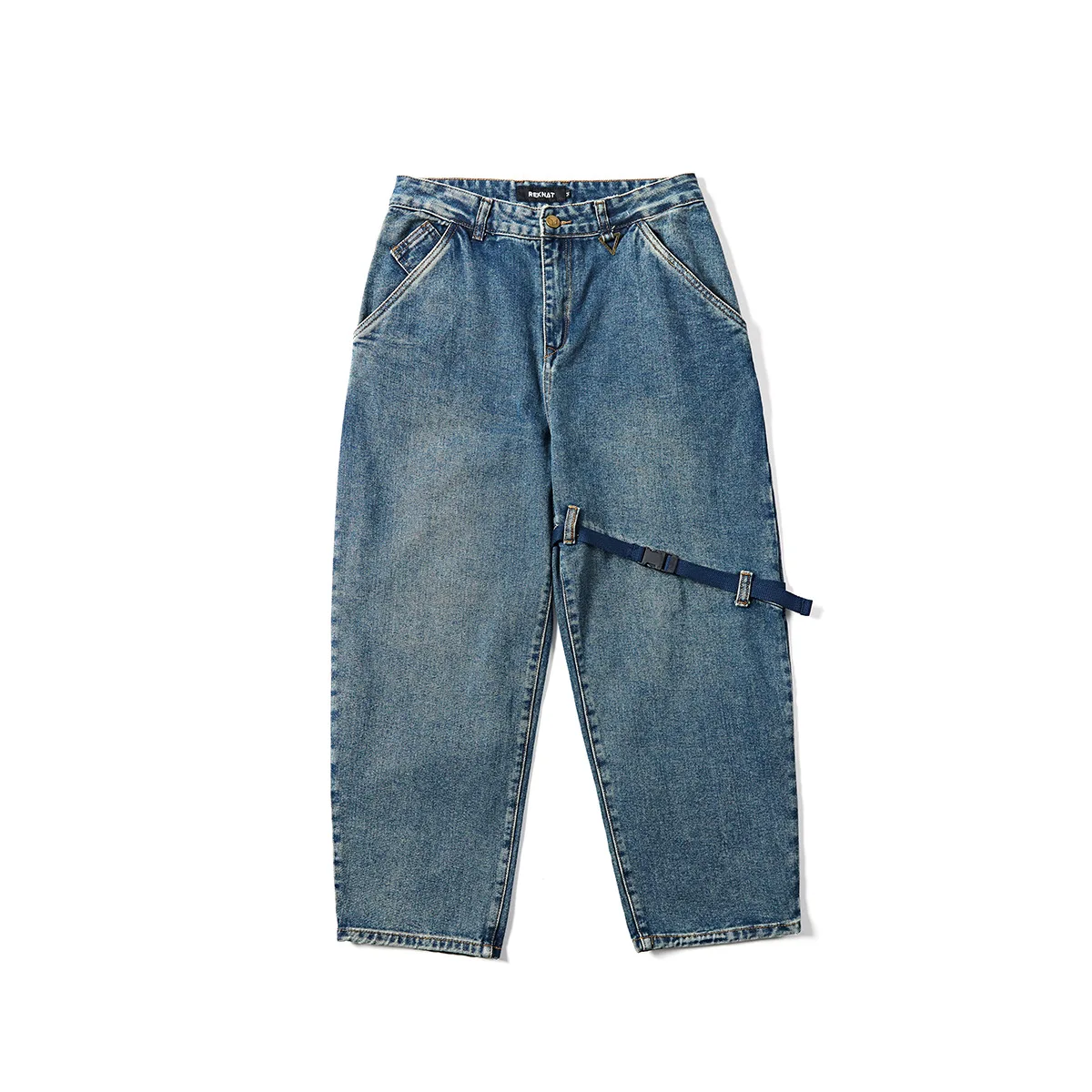 

Luoye luo ye 2019 Autumn New Style Men Loose-Fit Ribbon Retro Washing Loose-Fit Jeans Pl117