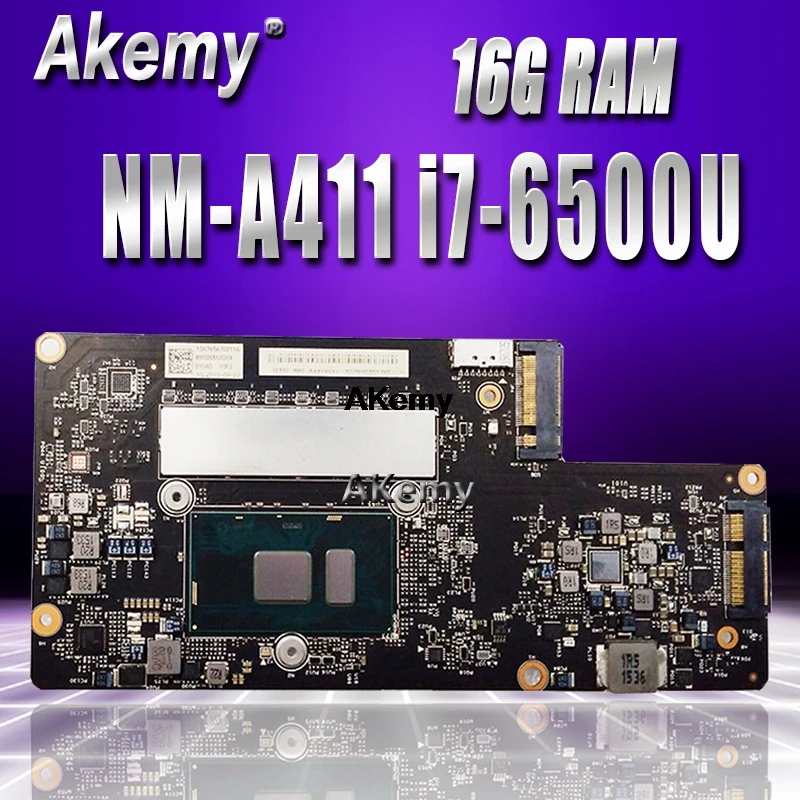 NM-A411 материнская плата для ноутбука lenovo YOGA 900-13ISK оригинальная материнская плата 16G-RAM I7-6500U