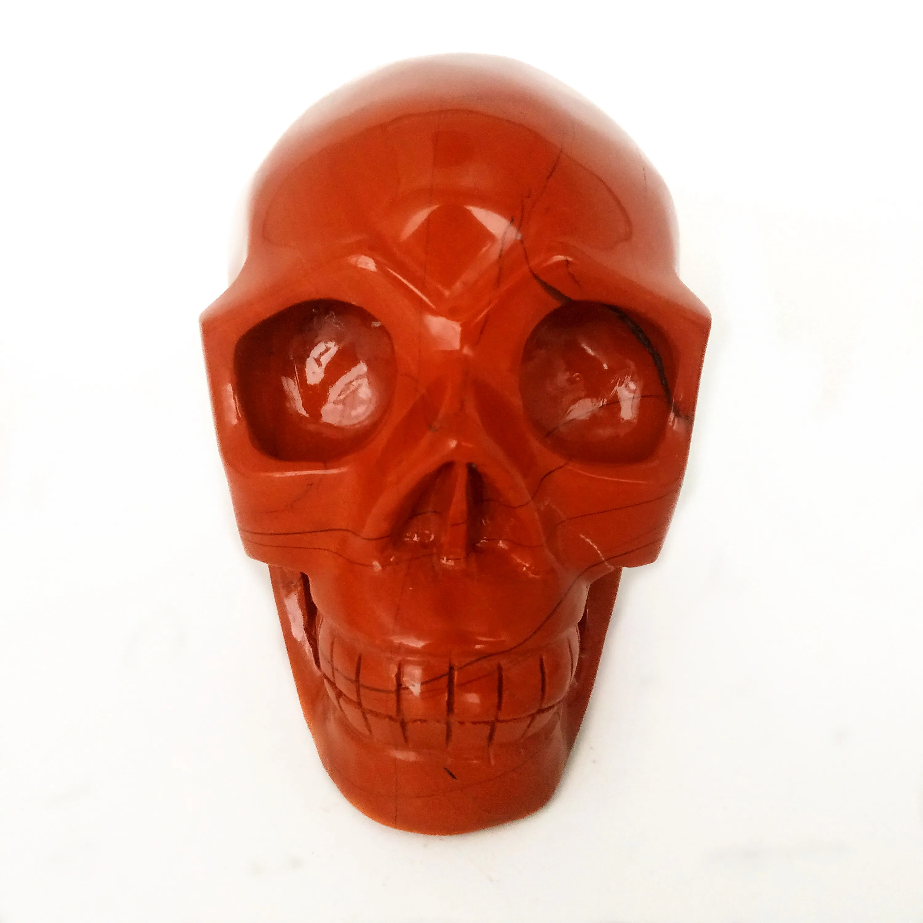 800-1000 г Большой Череп натуральный кристалл черепа Высокое качество Пикассо яшма череп для исцеления - Цвет: red jasper