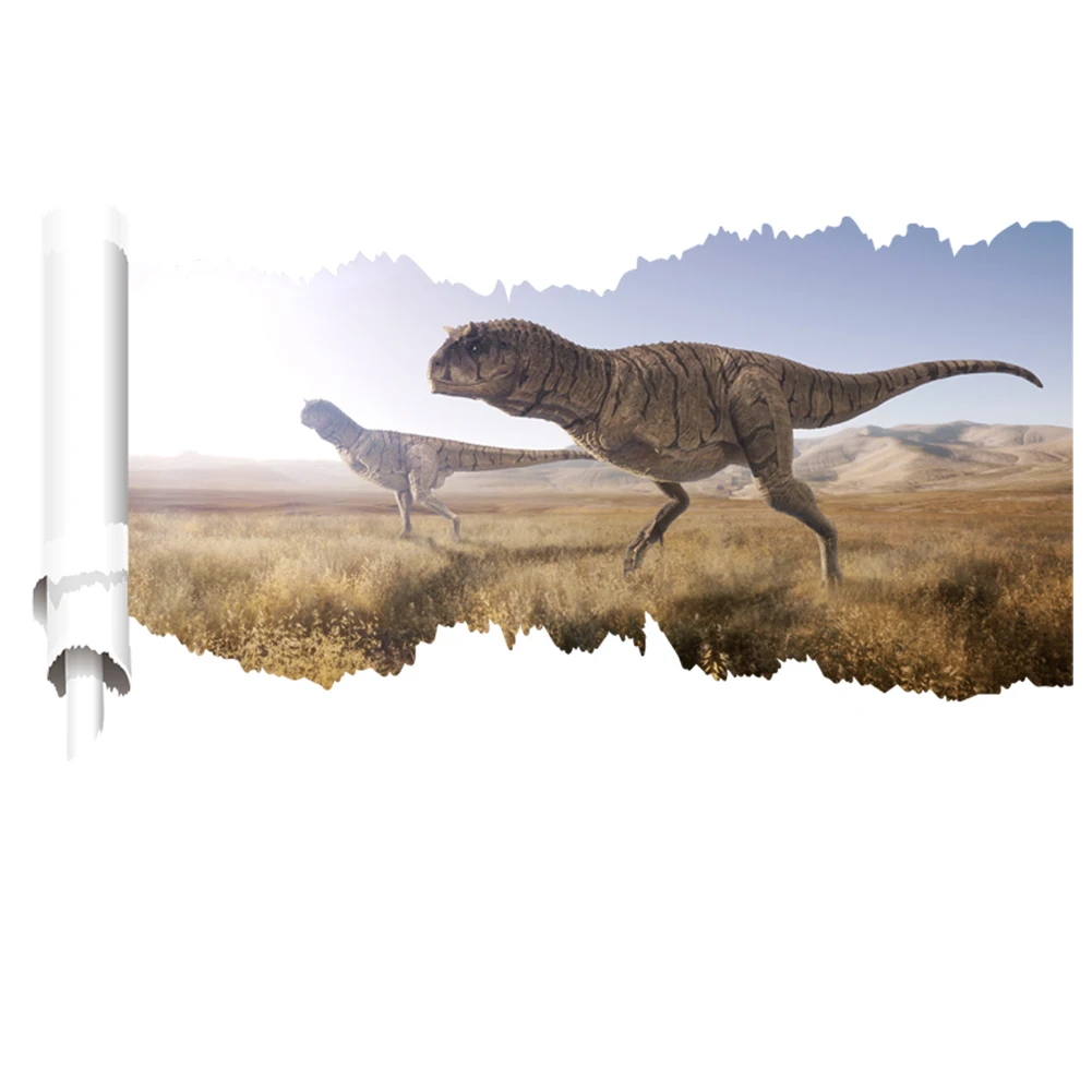Cartoon Reel Jurassic Park Dinosaur Animal Wall Stickers For Kids Room Bedroom Home Decor Vivid Wall Decals PVC Mural Art Poster