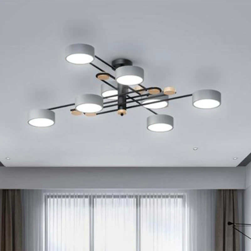  modern led ceiling lights round gray gold design for living bedroom dinning room ceiling lamp lumin - 4000198273866