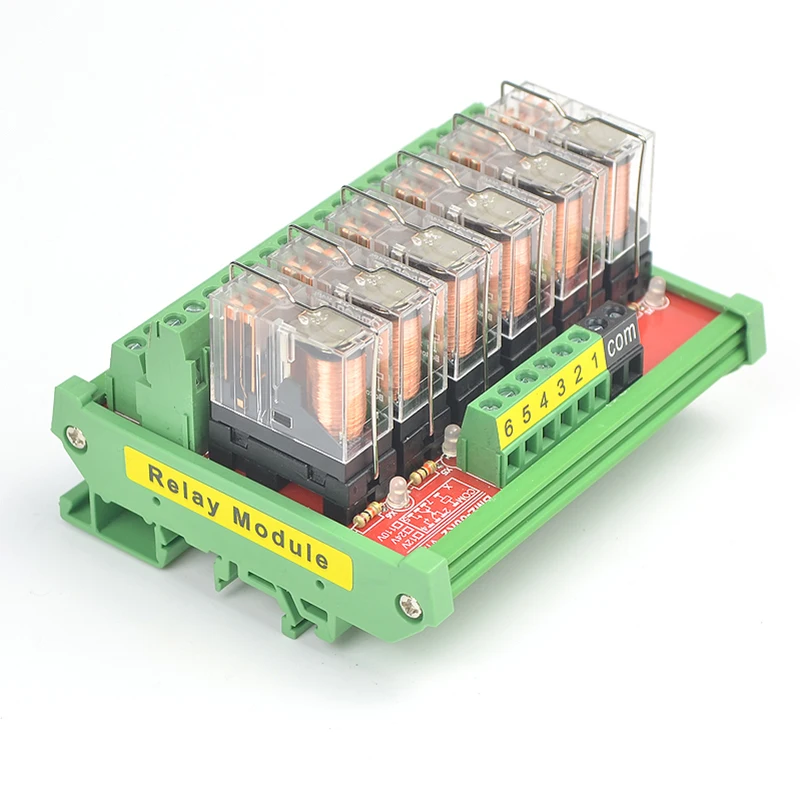 trilho v 24v dc modulo de rele 03