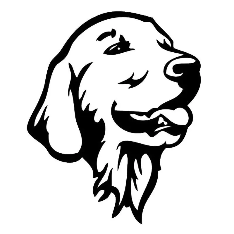 

HobbyLane Cool Golden Retriever Dog Cute Pet Dog Decals Car Styling Sticker Black White 2 Color