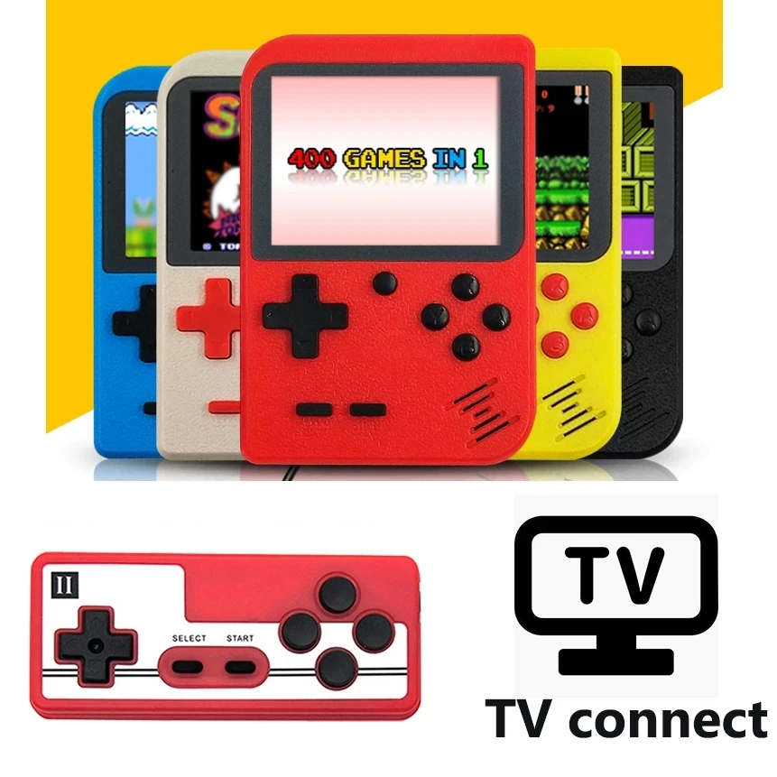 2022 New 400 IN 1 Portable Retro Game Console Handheld Game Advance Players Boy 8 Bit Gameboy 3.0 Inch LCD Sreen Support TV