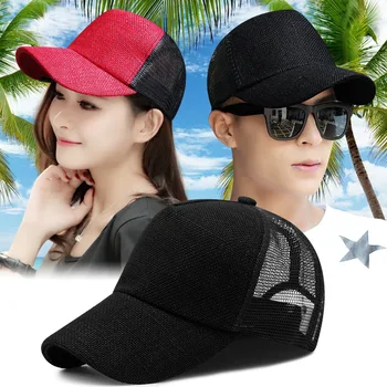 

Large size sun hat men's and women's summer linen mesh truker cap Big Head plus size baseball cap outdoor enlarge Fishing hats
