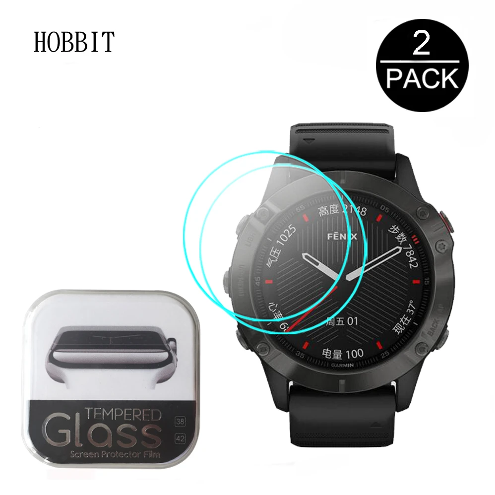 Vidrio templado transparente 9H para Garmin Fenix 5 5s Plus 6S 6X 6 Pro, Protector de pantalla de reloj inteligente, película protectora prémium, 2 uds.
