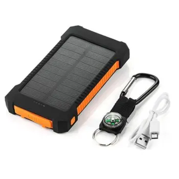 

6000-7000mAh Large Capacity Solar Power Bank Dual USB Portable Solar Battery Charger Universal Mobile Phone Charger Solar Cells