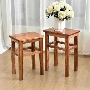 

Solid wood dining Bar stool home restaurant stool dining chair makeup wooden stool high reinforcement board school student s