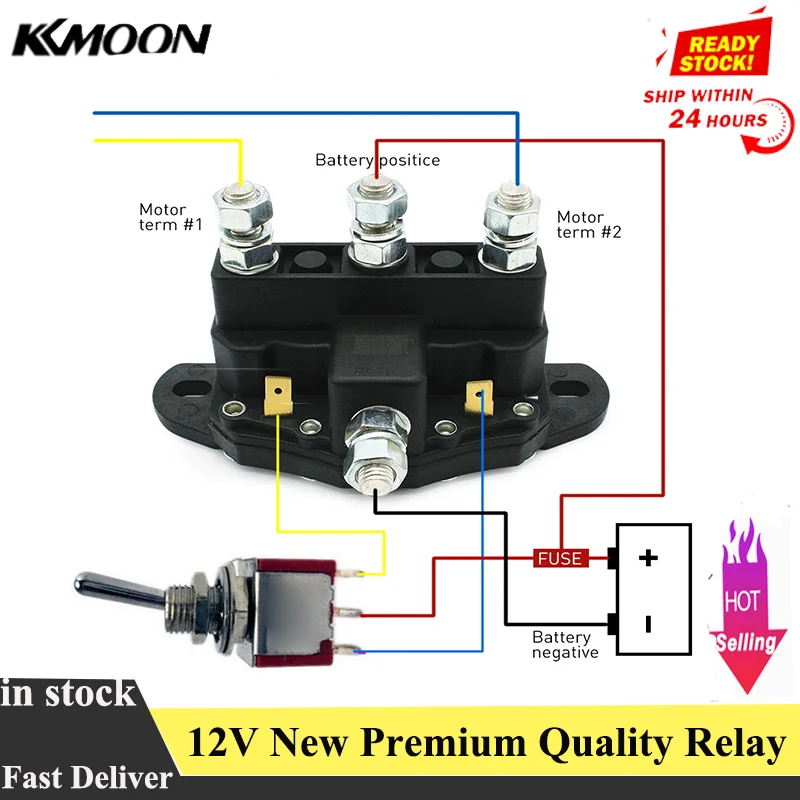 12 V Новый Премиум качество реле мотор лебедки Реверсивный электромагнитный