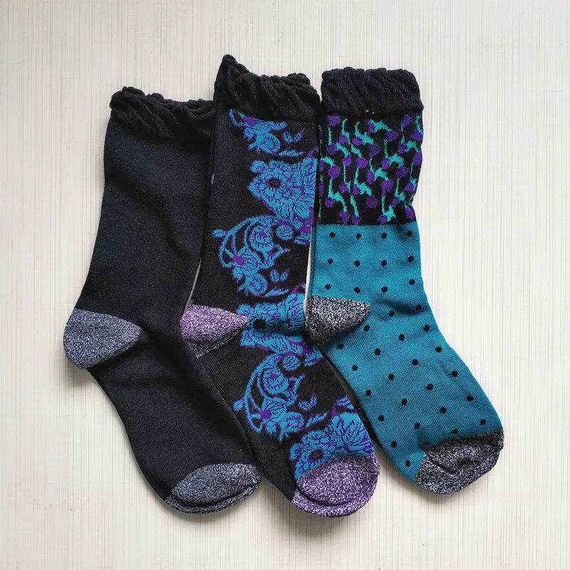 3 пары в упаковке, Женские Темно-бирюзовые носки с прорезями, американские размеры 5-10, европейские размеры 35-42( полиэстер