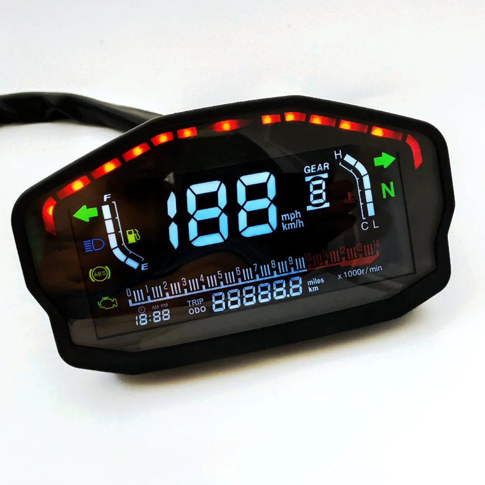 

Water Temperature Digital Odometer LCD Screen Speedometer Fuel Level Display Motorcycle Auto Multifunction For 2 4 Cylinders