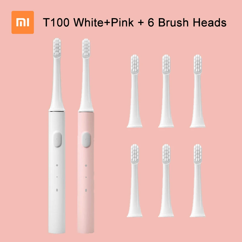 XIAOMI MIJIA Sonic Electric Toothbrush T100 IPX7 Waterproof Rechargeable Toothbrush Adult Ultrasonic Automatic Tooth Brush 