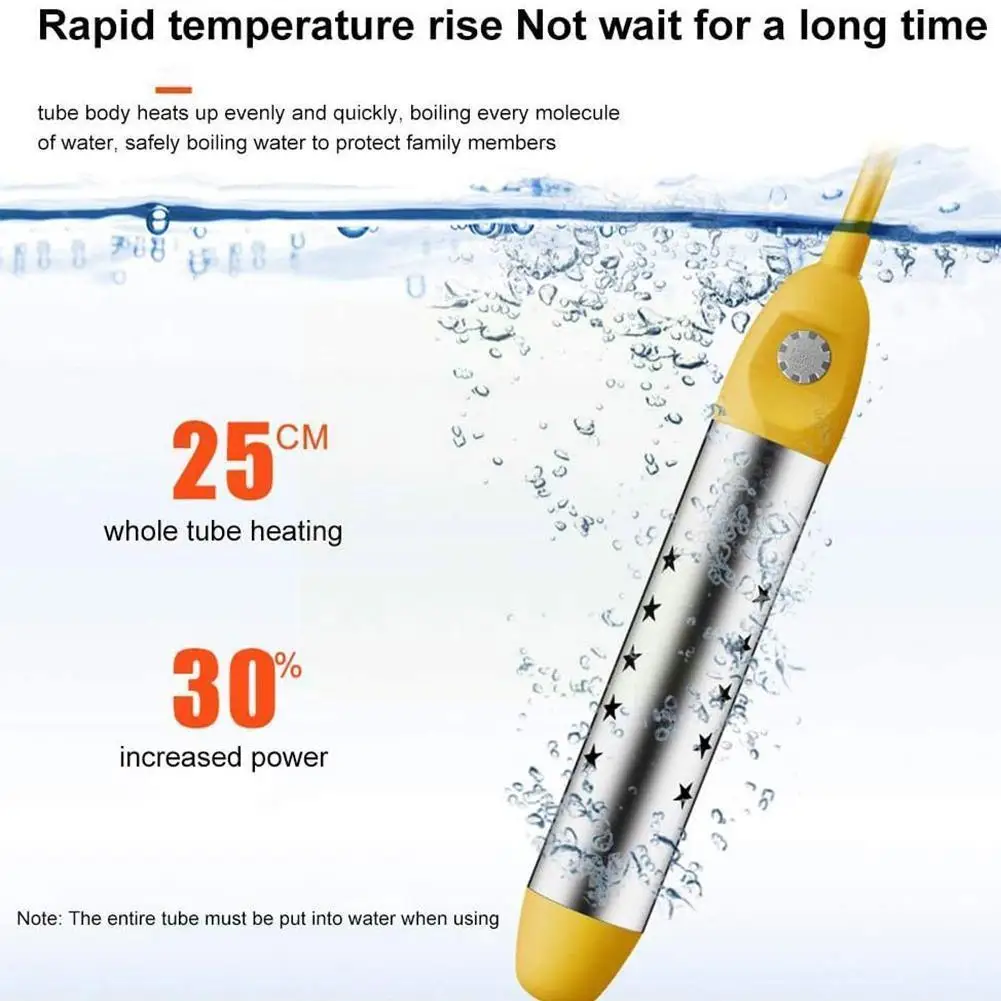 Immersion Electric Water Heater 2000W Portable Boiler Pool EU For Brewing UK Mini Plug Hot AU A5H8 | Электроника