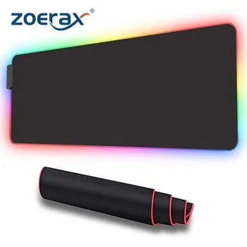 

RGB Gaming Mouse Pad, ZoeRax Large Extended Soft Led Mouse Pad with 14 Lighting Modes 2 Brightness Levels, Keyboard Mousepads
