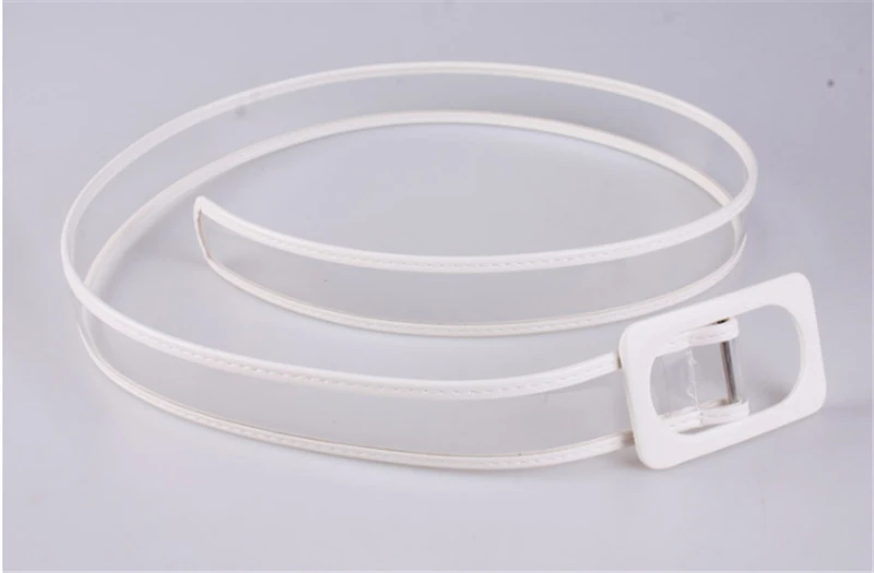 Transparent Belts For Women Fashion Square Buckle Leather Belt Jeans&Dress Match Waist Belt Waistband Hot Sales - Цвет: as the picture