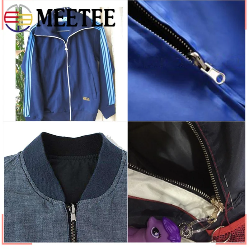 Meetee 2 шт. 60 150 см 5 # металлический вращающийся слайдер с открытым концом молния для