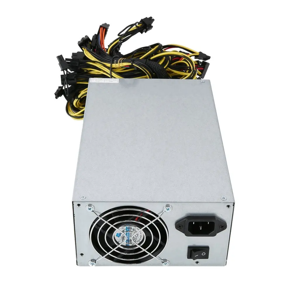 1800 Вт высокоэффективный источник питания для ATX монетного шахтера 6 GPU ETH BTC эфириума с низким уровнем шума охлаждающий вентилятор