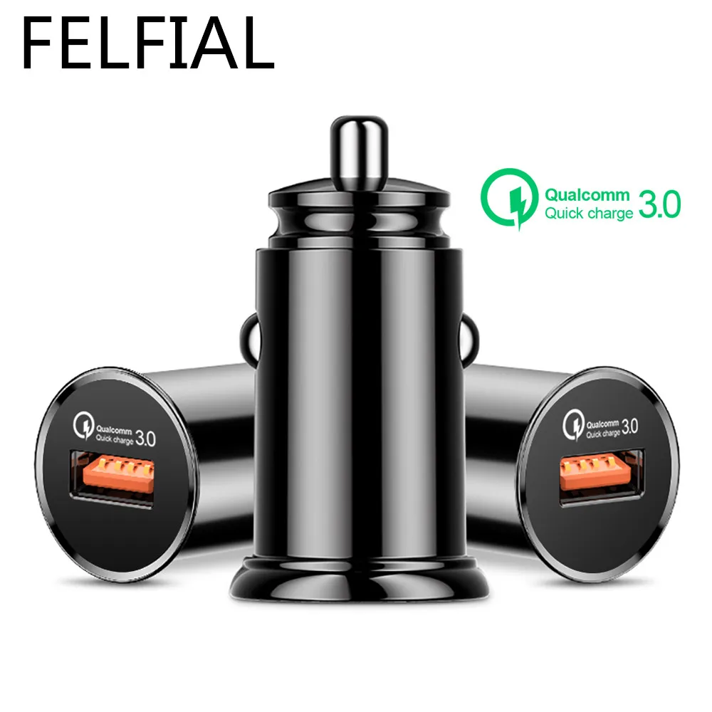 

Mini Single Port Quick Charge QC 3.0 USB Car Charger For iPhone 6 7 8 Plus X Fast Phone Charger For Samsung S8 S9 S10 Plus