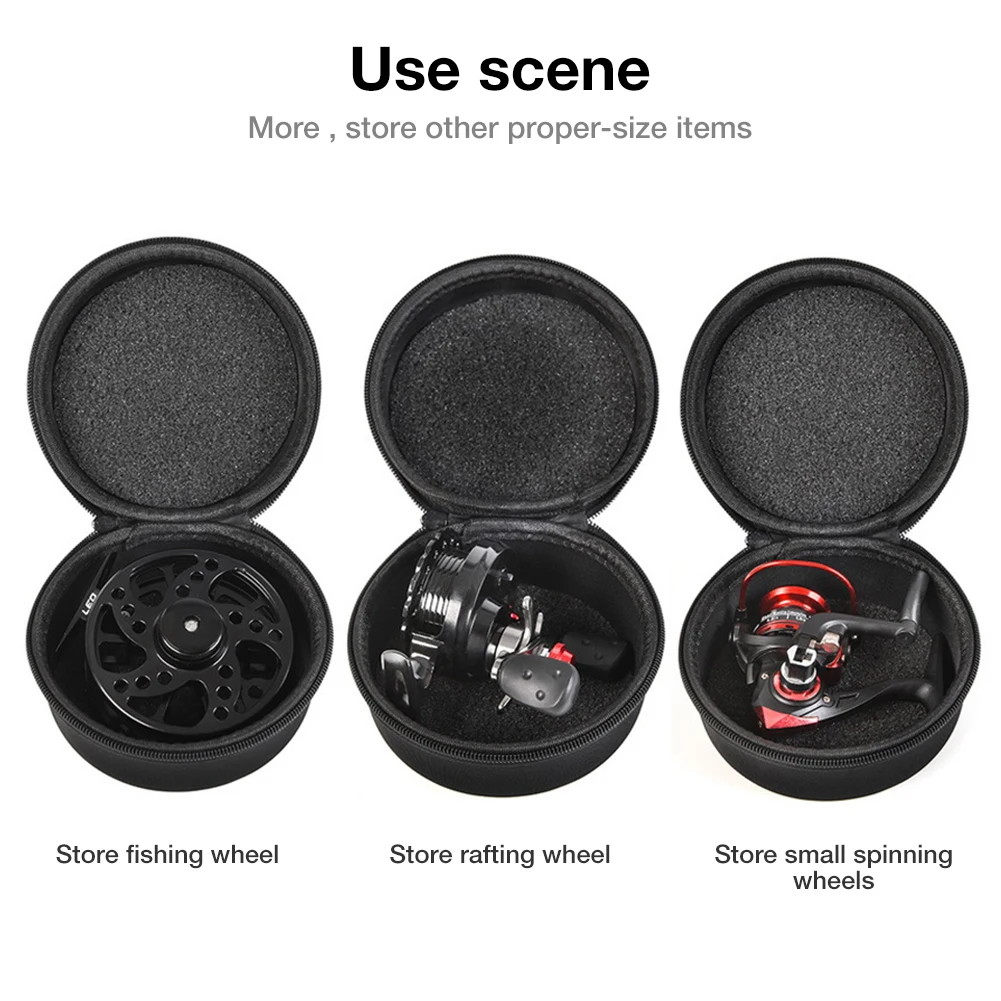 12CM Fishing Reel Case Round Hard Case Pouch Bag Fly Fishing Wheel  Packageraft Wheel Small Spinning Wheel Package Fishing Gear