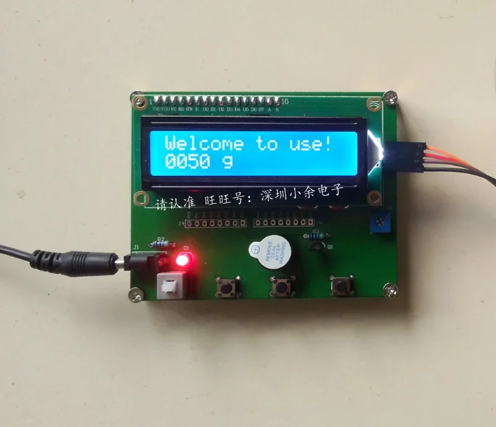 

Electronic Weighing Scale PCB Test Board Based on 51 Single Chip Computer Is Used with HX711AD (without Sensor)