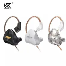 KZ EDX Crystal Color 1DD HIFI Bass Earbuds In Ear Monitor Headphones Sport Noise Cancelling Headset