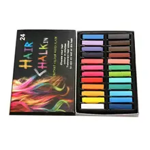 

24Colors/Set Hair Chalk Hair Dye Pen Temporary Washable De Easy Hair Color To Tinte Coloring Pelo Hair Chalk Dyeing Crayons F9H1