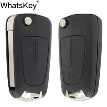 WhatsKey 2 Flip botón remoto plegable funda de control remoto de coche para Opel Vauxhall Corsa D Astra J G Zafira 