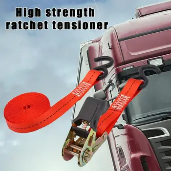 

4m/5m Ratchet Tie Down Cargo Straps Moving Hauling with Truck Motorcycle Accessories Car Auto buckle Camping Car Styling Al L2X9